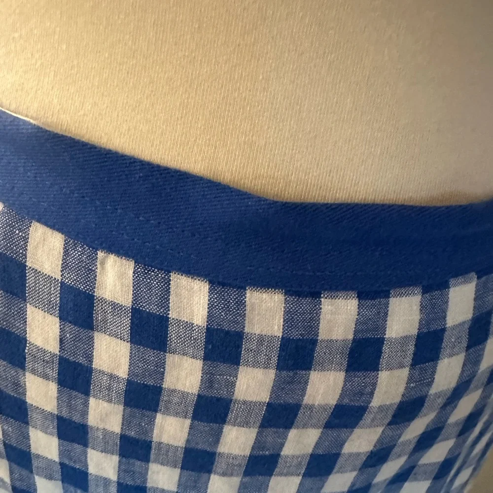 Ralph Lauren Blue Checkered Maxi Skirt - Picture 3 of 6